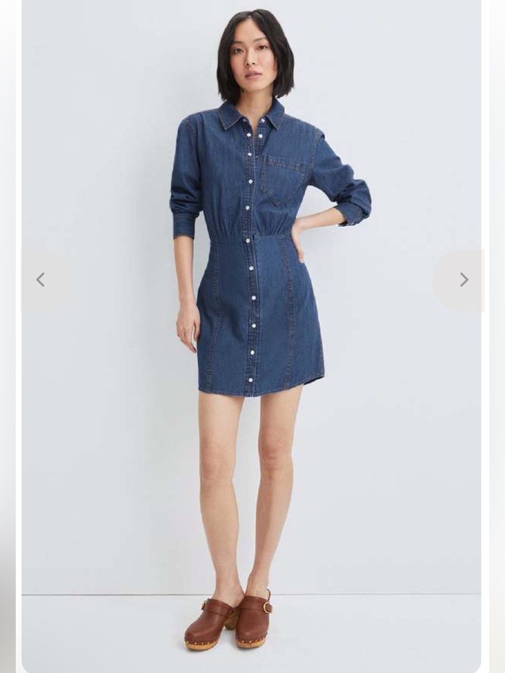 Veronica Beard Like New Denim Shirt Dress - Blue. Size 4.